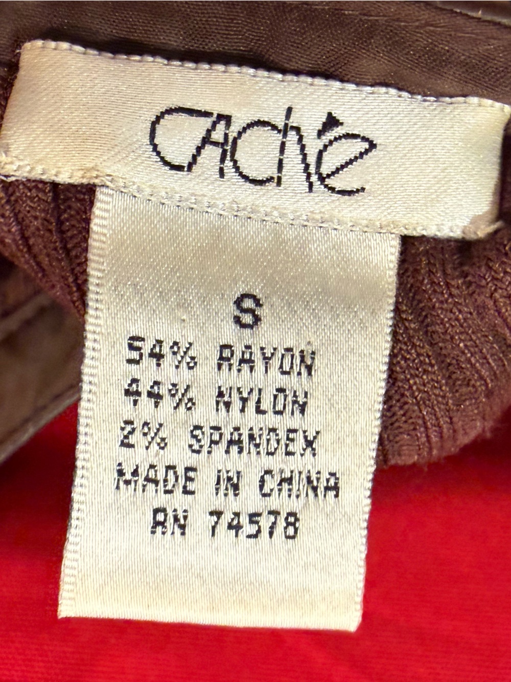 Cache Brown Ribbed Tank with Contrasting Trim - Picture 5 of 12
